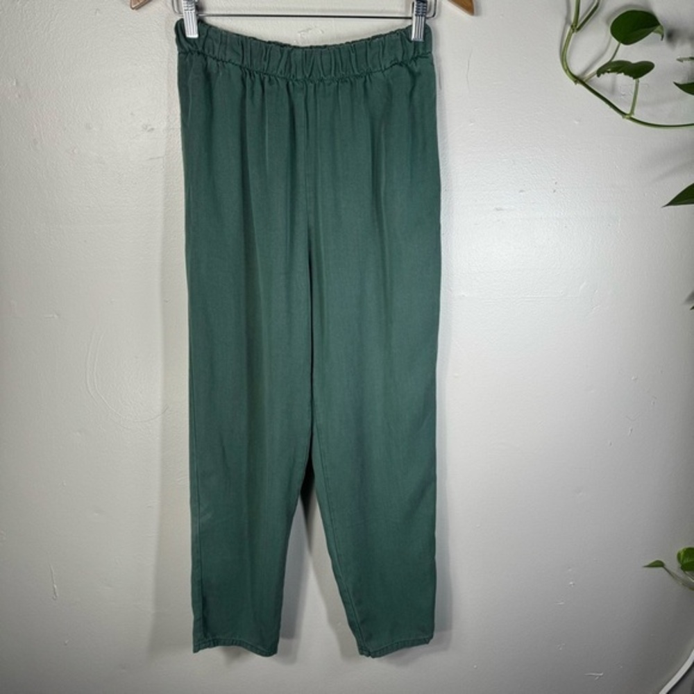 bryn Walker Forest Green Elastic Waist Trousers